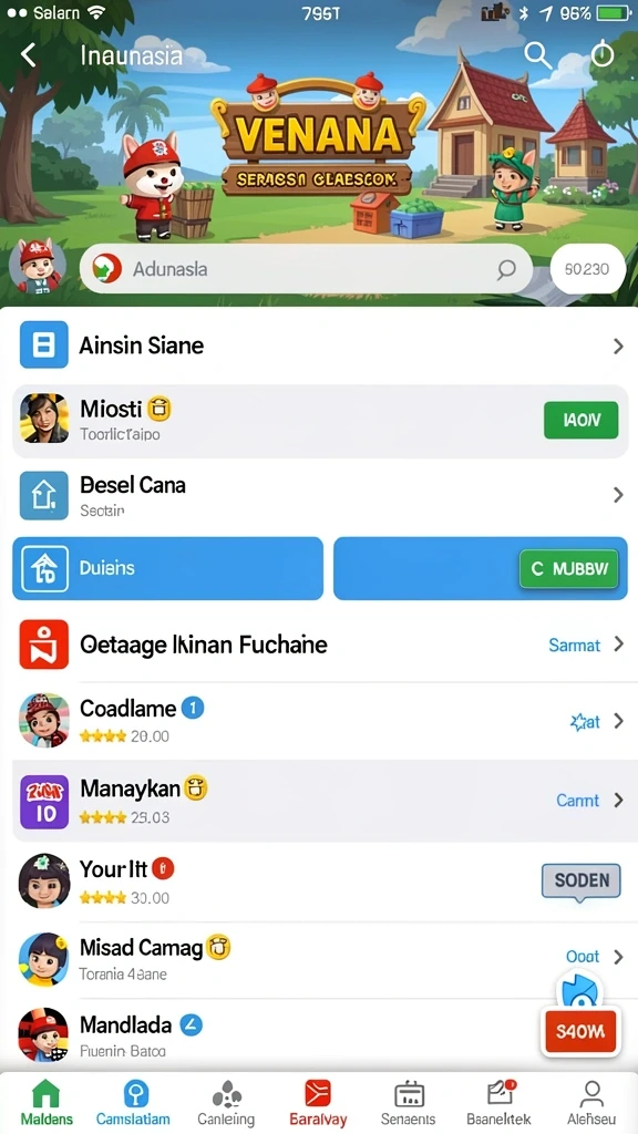 Mode permainan yang beragam dan seru.