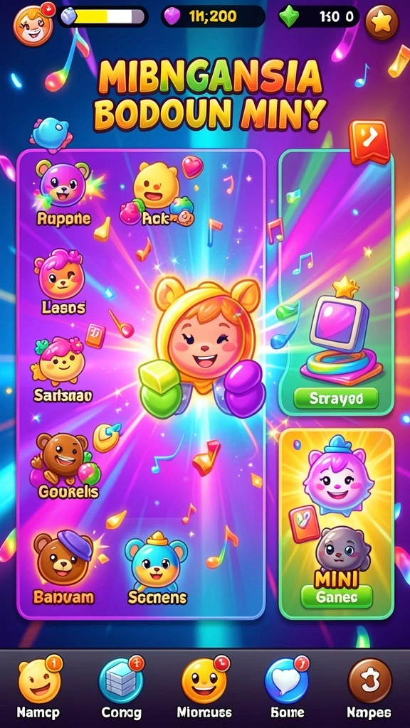 Screenshot menunjukkan level baru yang menantang dan menarik.