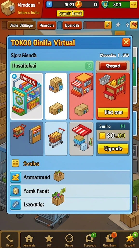 Karakter lucu yang dapat dipilih untuk bermain.