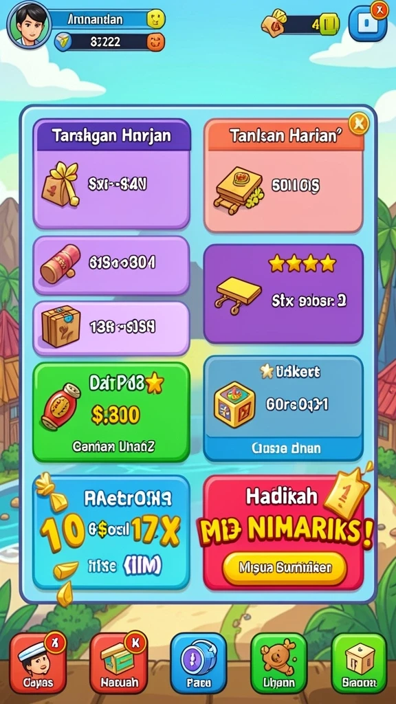 Bonus harian yang selalu ditawarkan untuk para pemain.