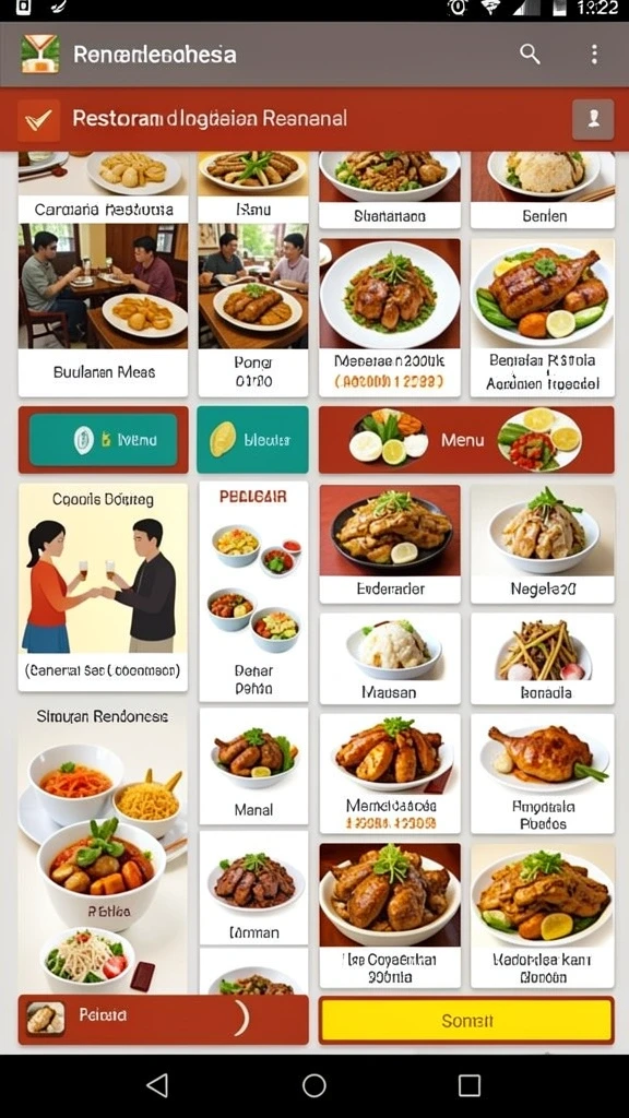 Menu utama dengan pilihan permainan yang beragam.