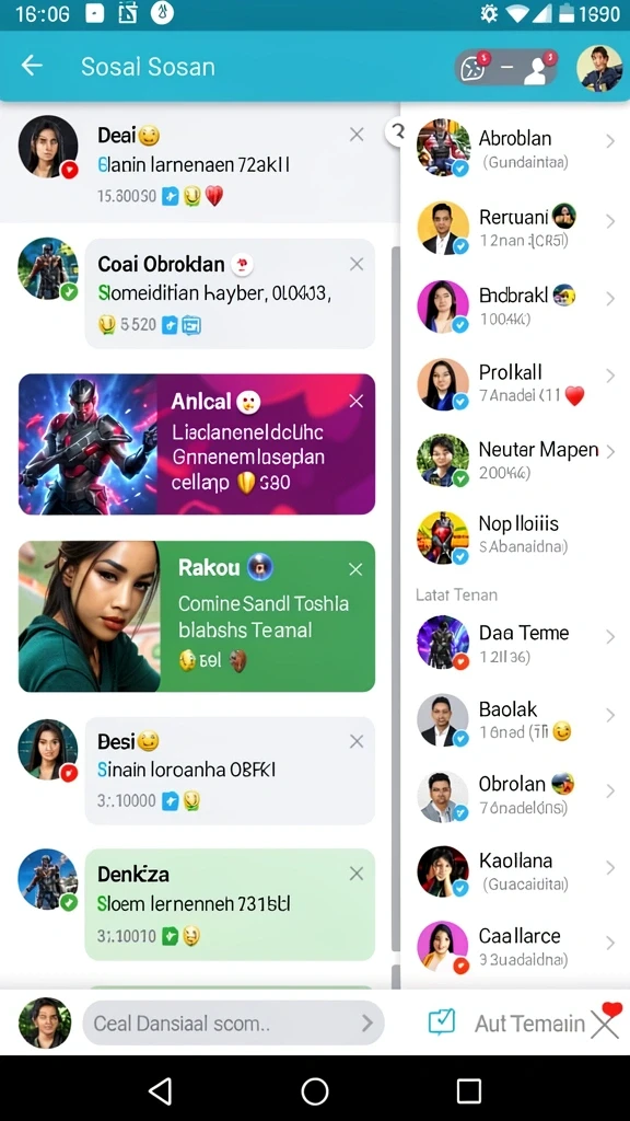 Tampilan awal yang menarik dan user-friendly.