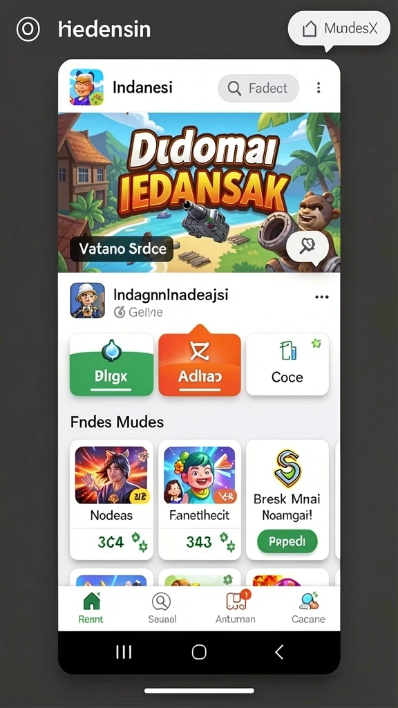 Tampilan awal aplikasi yang menarik dan mudah dinavigasi.
