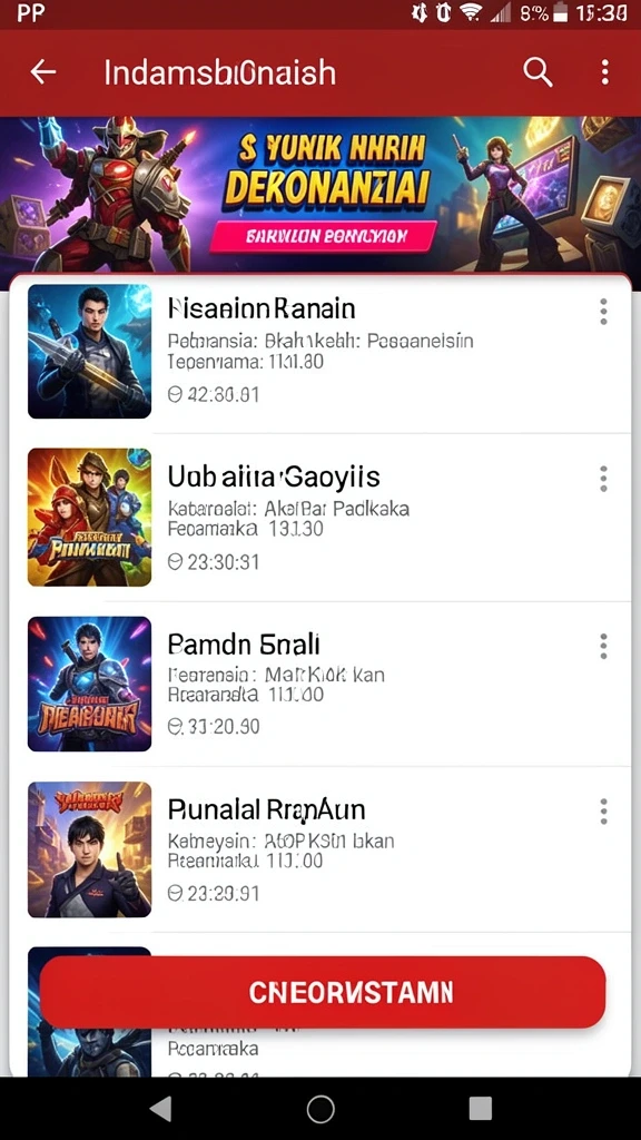 Screenshot menampilkan antarmuka permainan yang user-friendly.