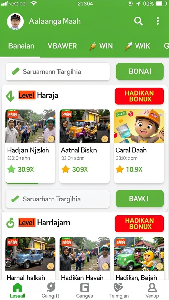 Tampilan antarmuka utama yang menarik dan mudah dinavigasi.