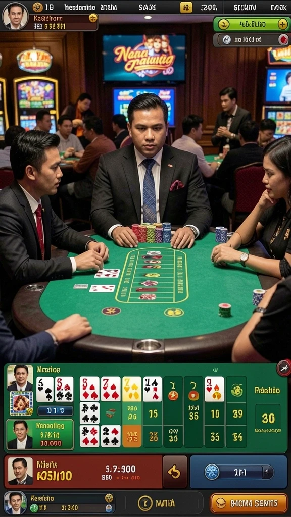 Tangkapan layar fitur interaksi sosial antar pemain.